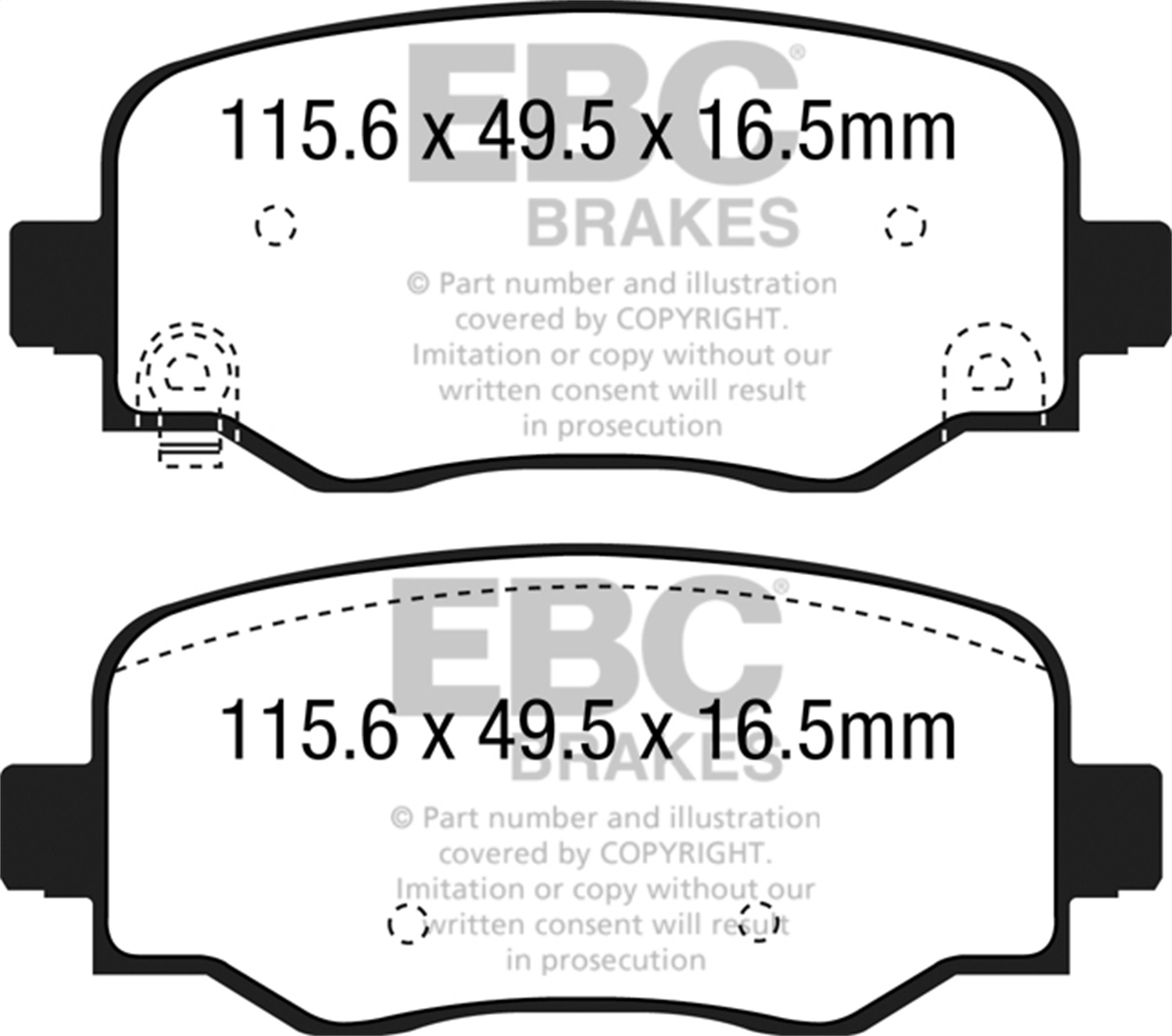 EBC Brakes DP62237 6000 Series Greenstuff Truck/SUV Brakes Disc Pads