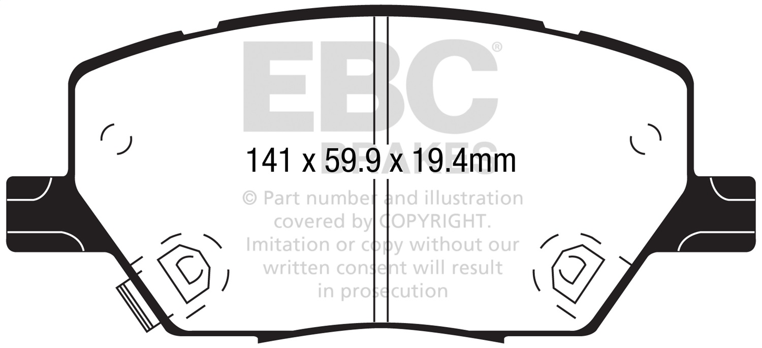 EBC DP62239 Greenstuff 6K Pads - Front