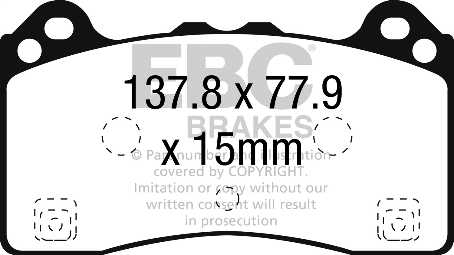 EBC Brakes DP32274C Redstuff Ceramic Low Dust Brake Pads Fits 16-18 Focus