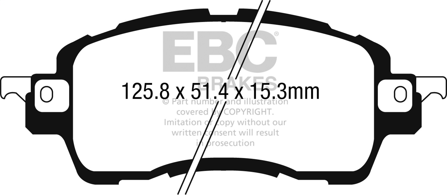 EBC Brakes UD1852 Ultimax  Brake Pads Fits 16-20 iA Yaris Yaris iA