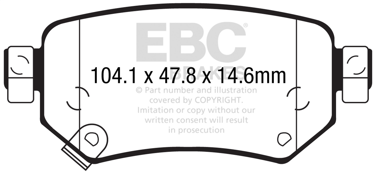 EBC Brakes UD1874 Ultimax  Brake Pads Fits 16-18 6