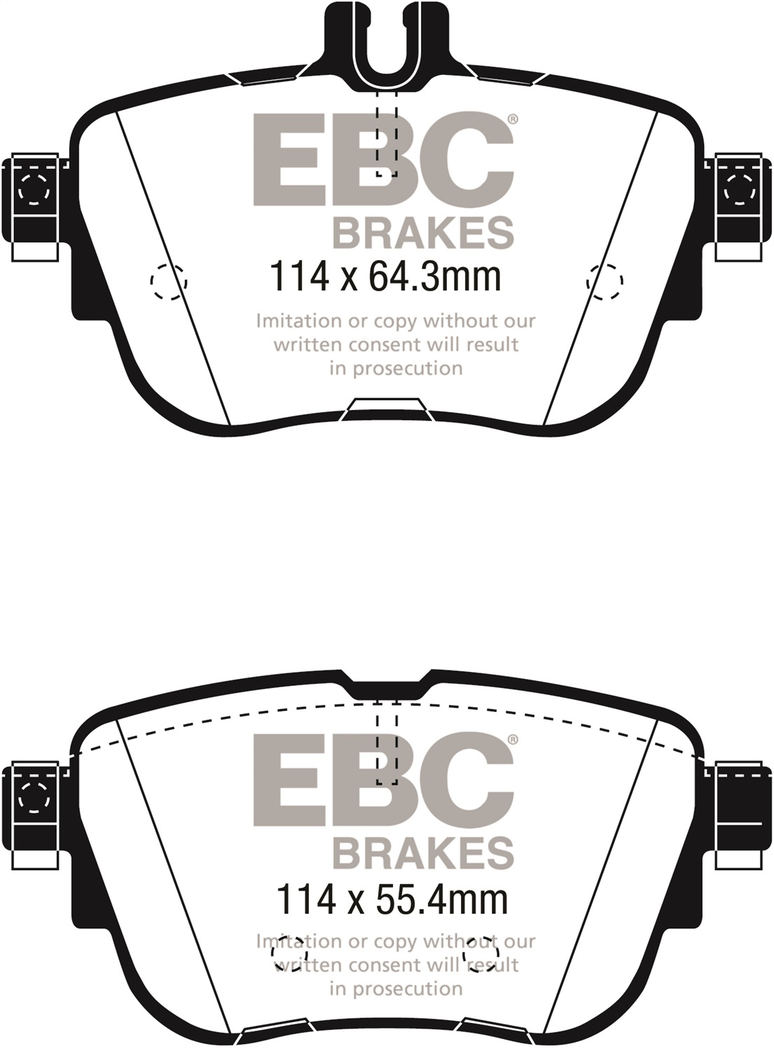 EBC Brakes DP32297C Redstuff Ceramic Low Dust Brake Pads Fits 17-23 E300 E350