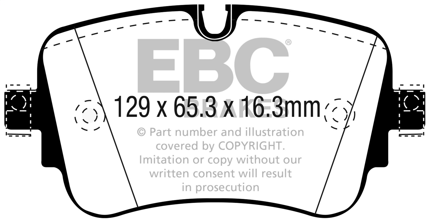 EBC Brakes DP32299C Redstuff Ceramic Low Dust Brake Pads Fits 19-23 A6 Quattro