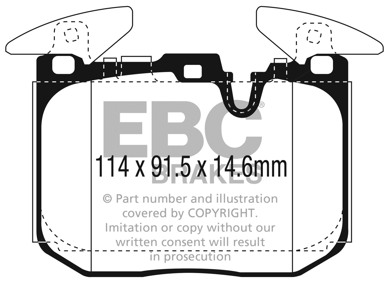 EBC Brakes DP42303R Yellowstuff Street And Track Brake Pads Fits 14-20 i8