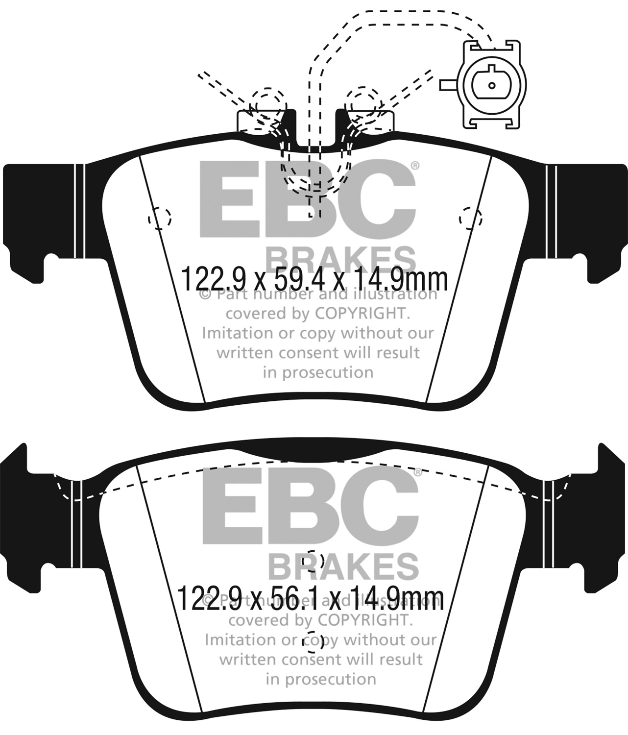 EBC Brakes UD1989 Ultimax  Brake Pads Fits 17-23 Giulia Stelvio