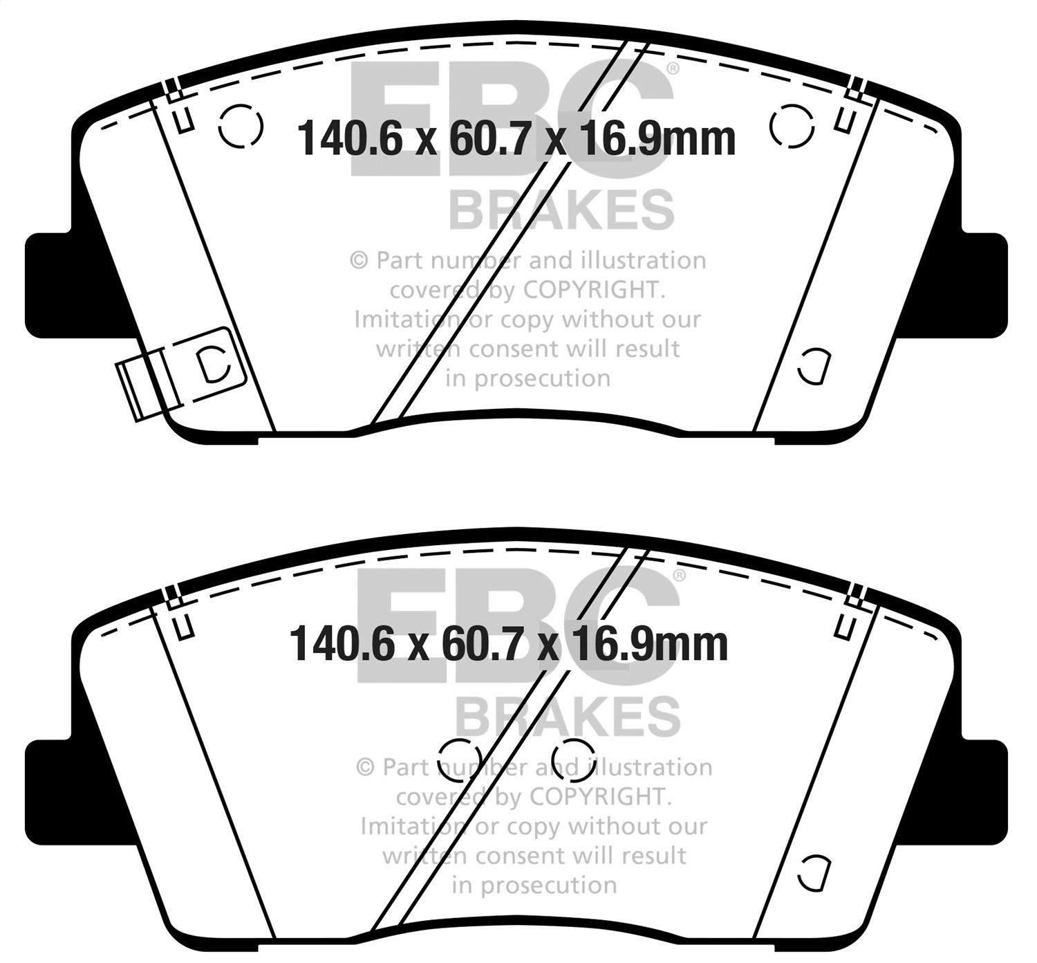 EBC Brakes UD2117 Ultimax  Brake Pads Fits 18-23 G70 Stinger