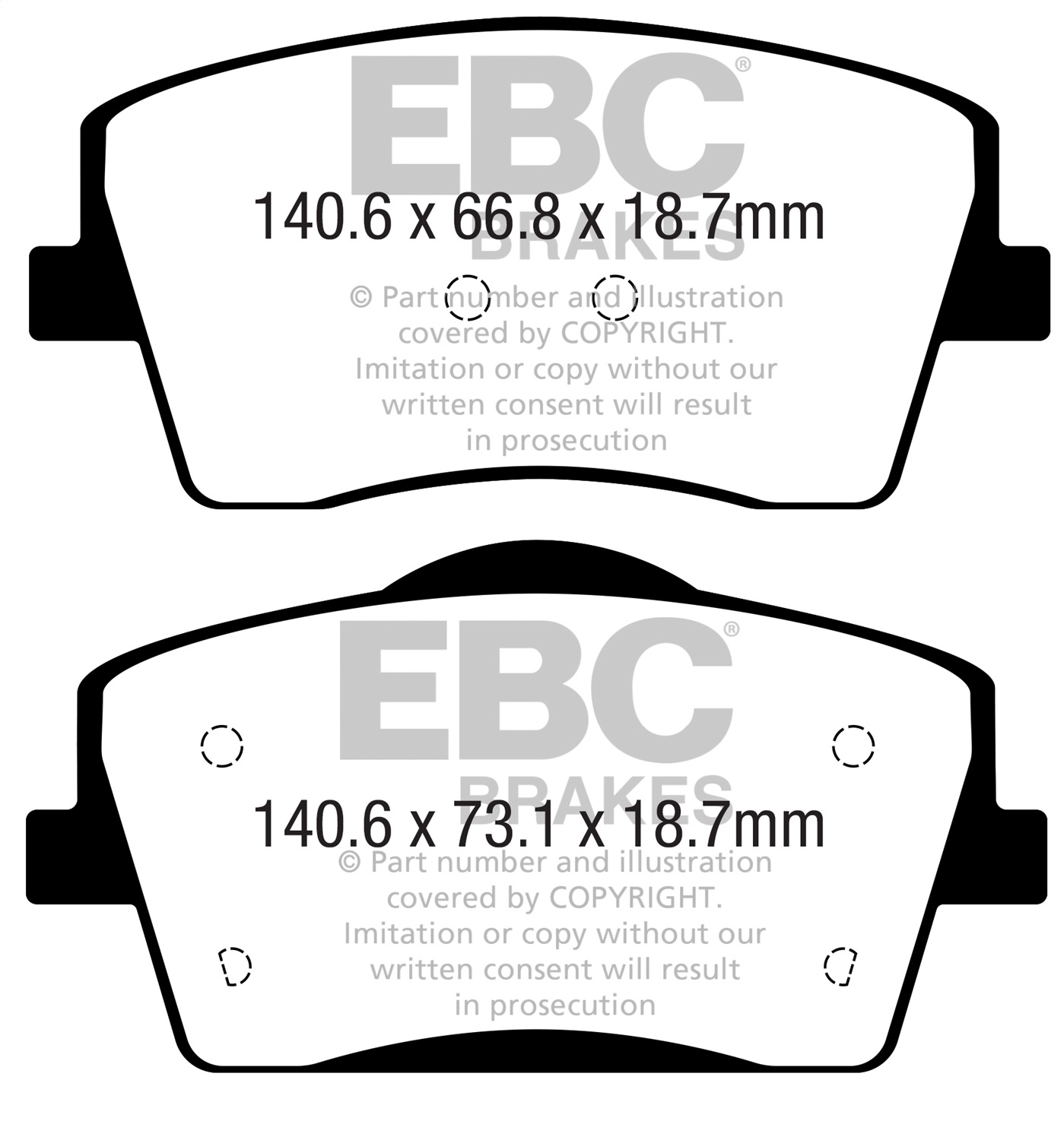 EBC Brakes DP42365R Yellowstuff Street And Track Brake Pads Fits 19-23 XC40