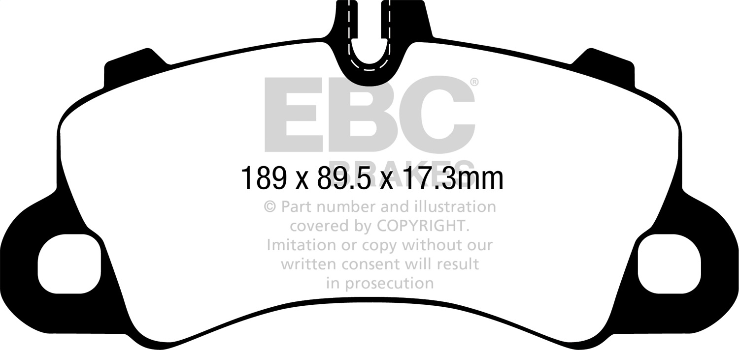 EBC Brakes ED92379 Orangestuff 9000 Series Race Brake Pads Fits 18-23 Cayenne