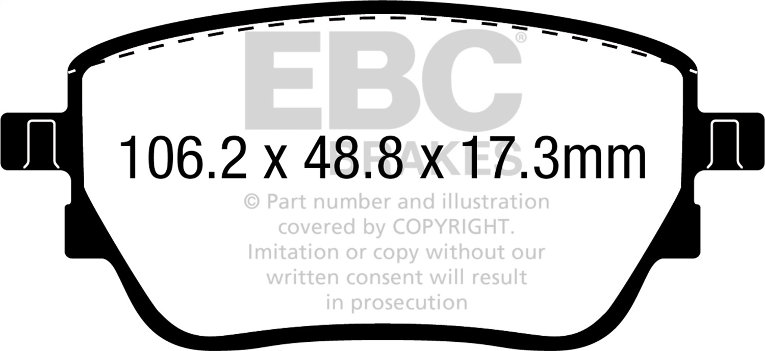 EBC Brakes DP32389C Redstuff Ceramic Low Dust Brake Pads Fits 19-23 A220 CLA250