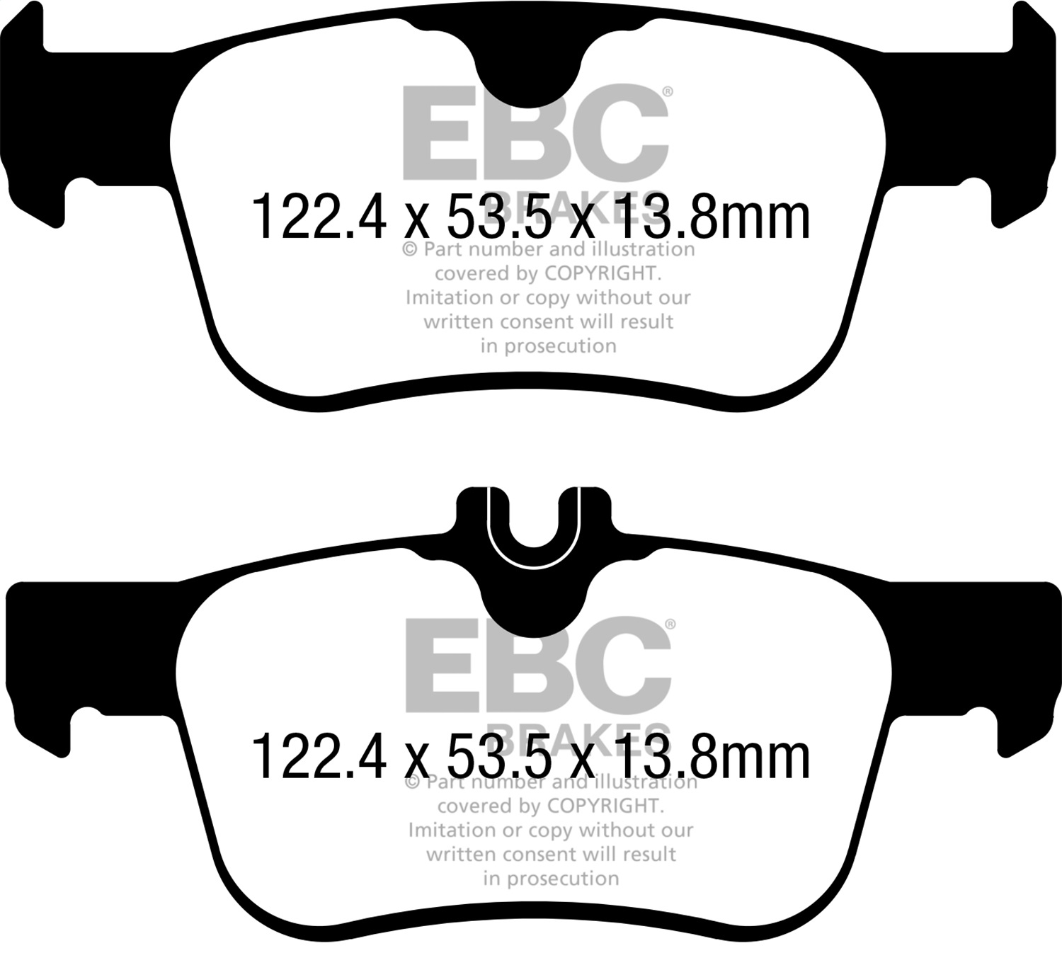 EBC Brakes DP32402C Redstuff Ceramic Low Dust Brake Pads Fits 17-21 Civic