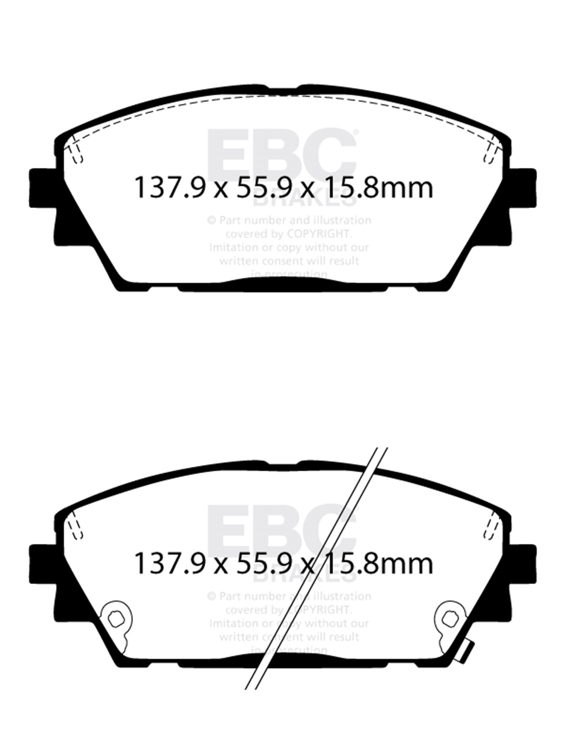 EBC Brakes DP32416C Redstuff Ceramic Low Dust Brake Pads Fits 19-23 3