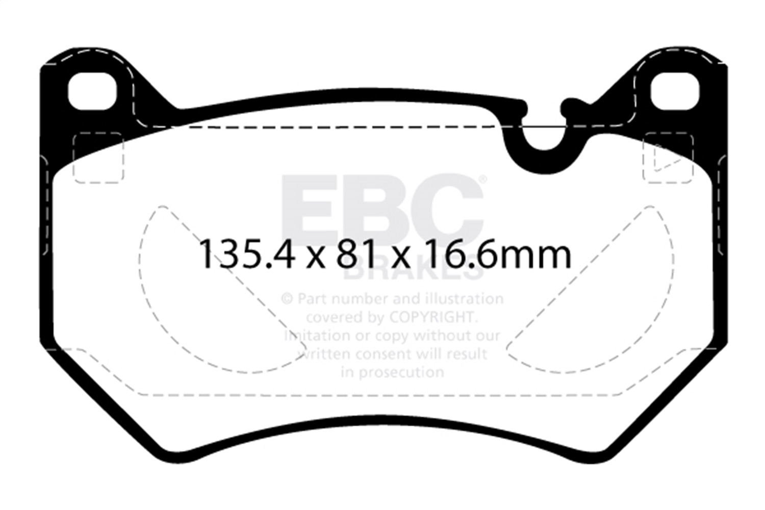 EBC Brakes DP42436R Yellowstuff Street And Track Brake Pads Fits 18-23 Q5