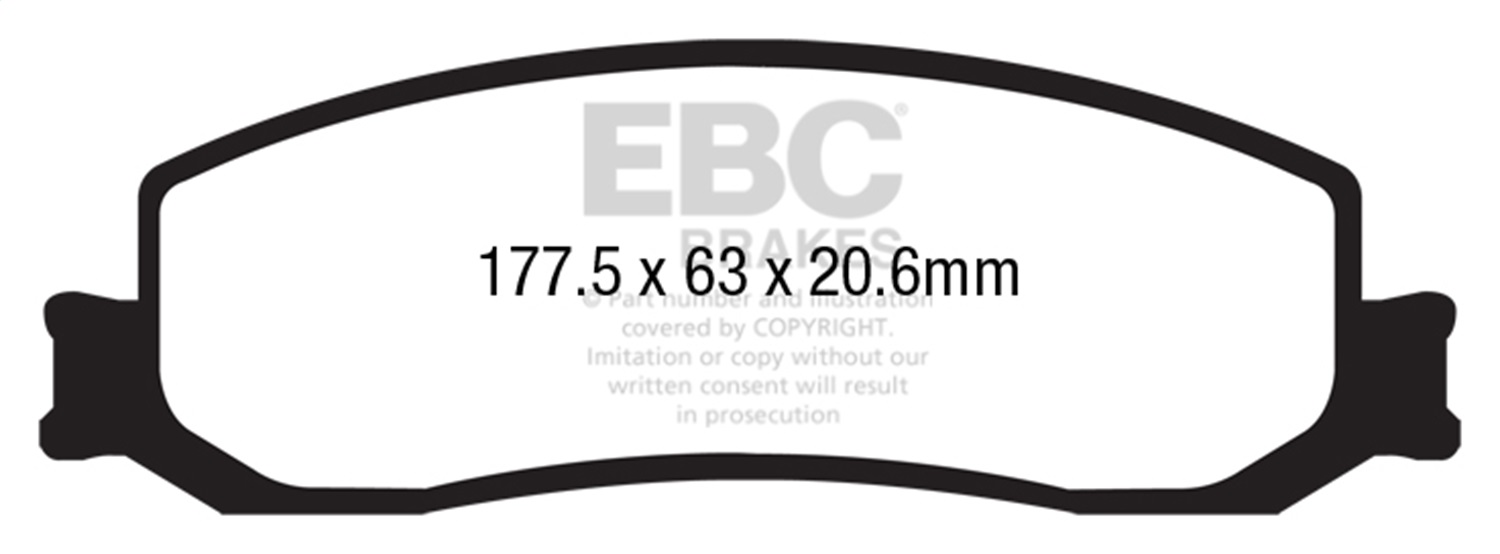 EBC Brakes UD1631 Ultimax  Brake Pads Fits 12 F-250 Super Duty