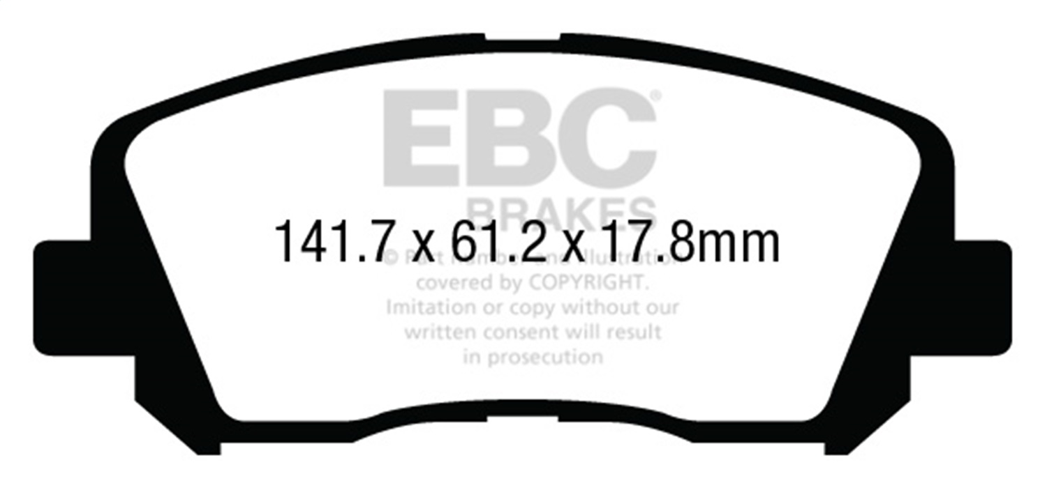 EBC Brakes UD1640 Ultimax  Brake Pads Fits 13-17 200 Dart