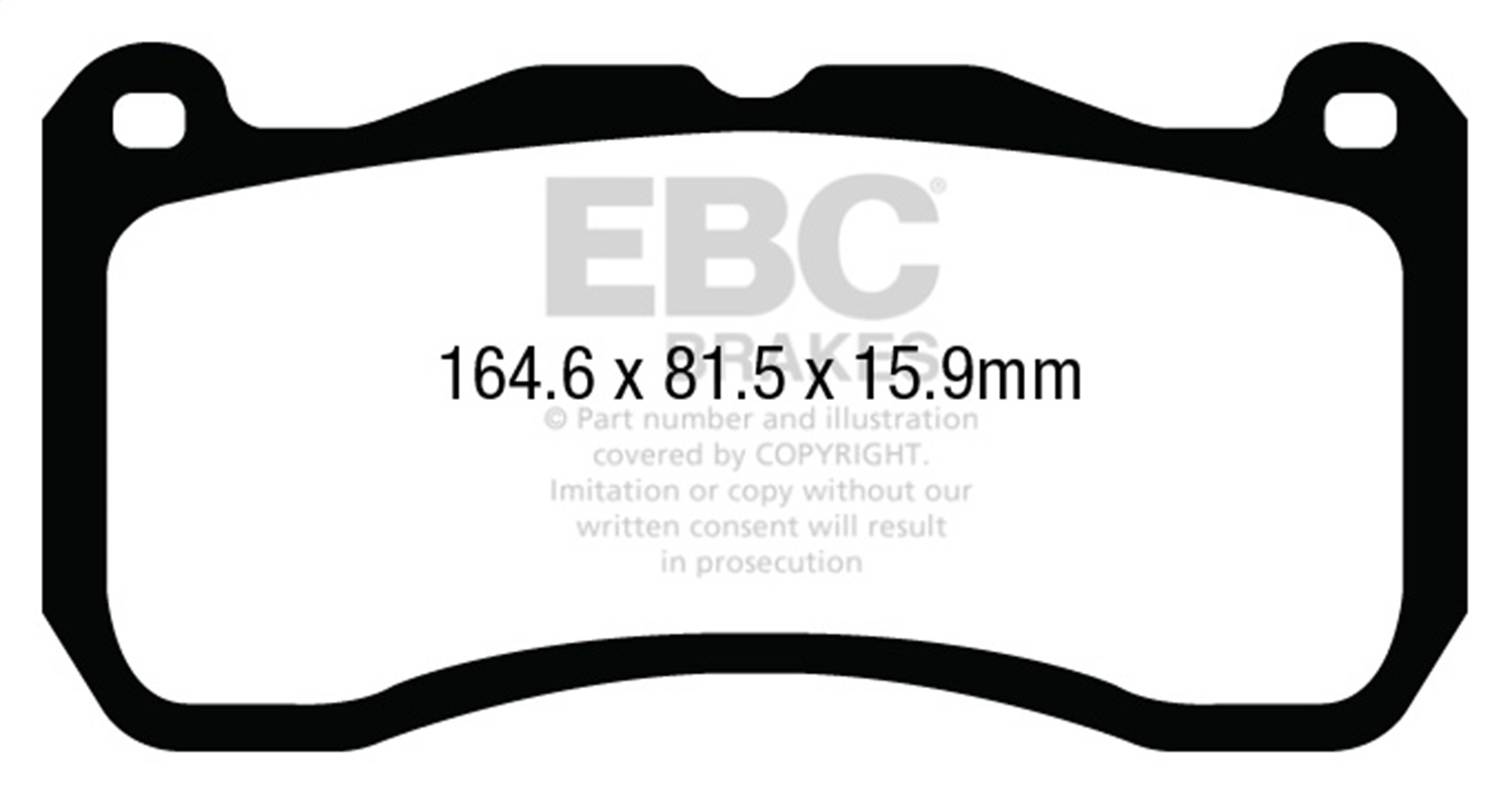 EBC Brakes UD1666 Ultimax  Brake Pads Fits 13-14 Mustang