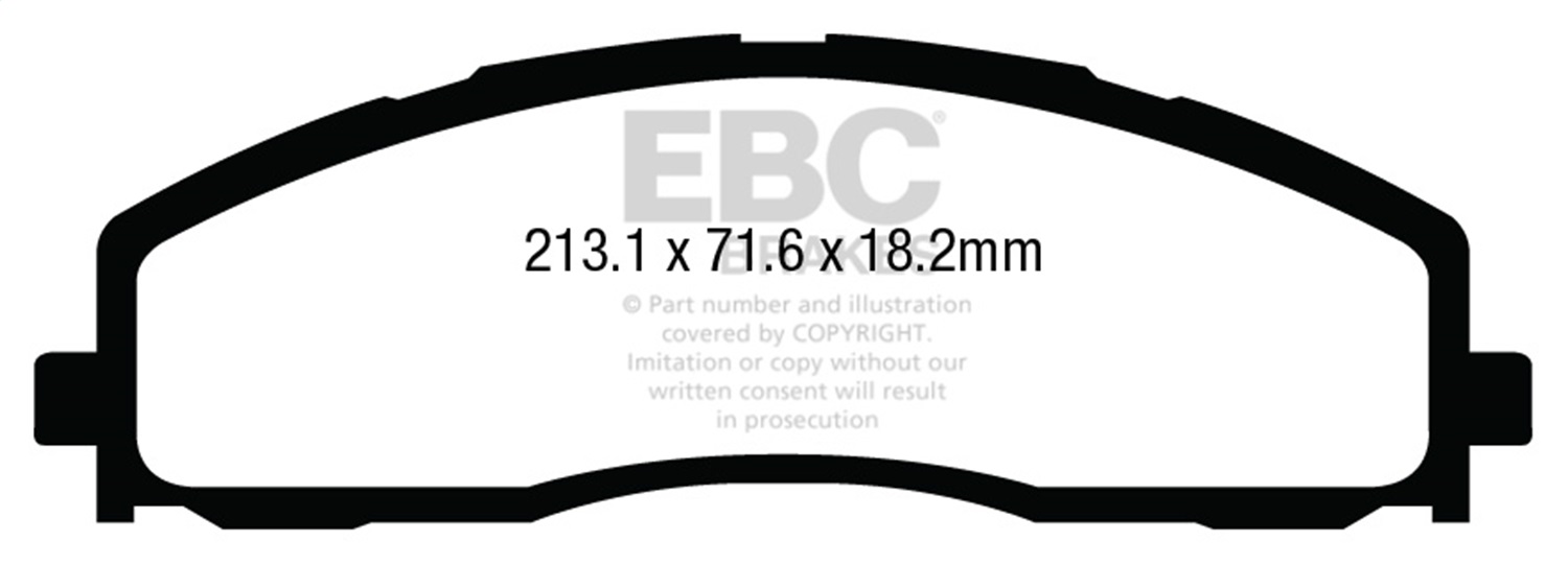 EBC DP63015 - Greenstuff 6000 Series Truck and SUV Front Brake Pads