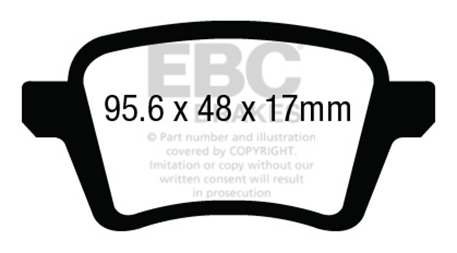 EBC Brakes UD1722 Ultimax  Brake Pads Fits 14-20 500L