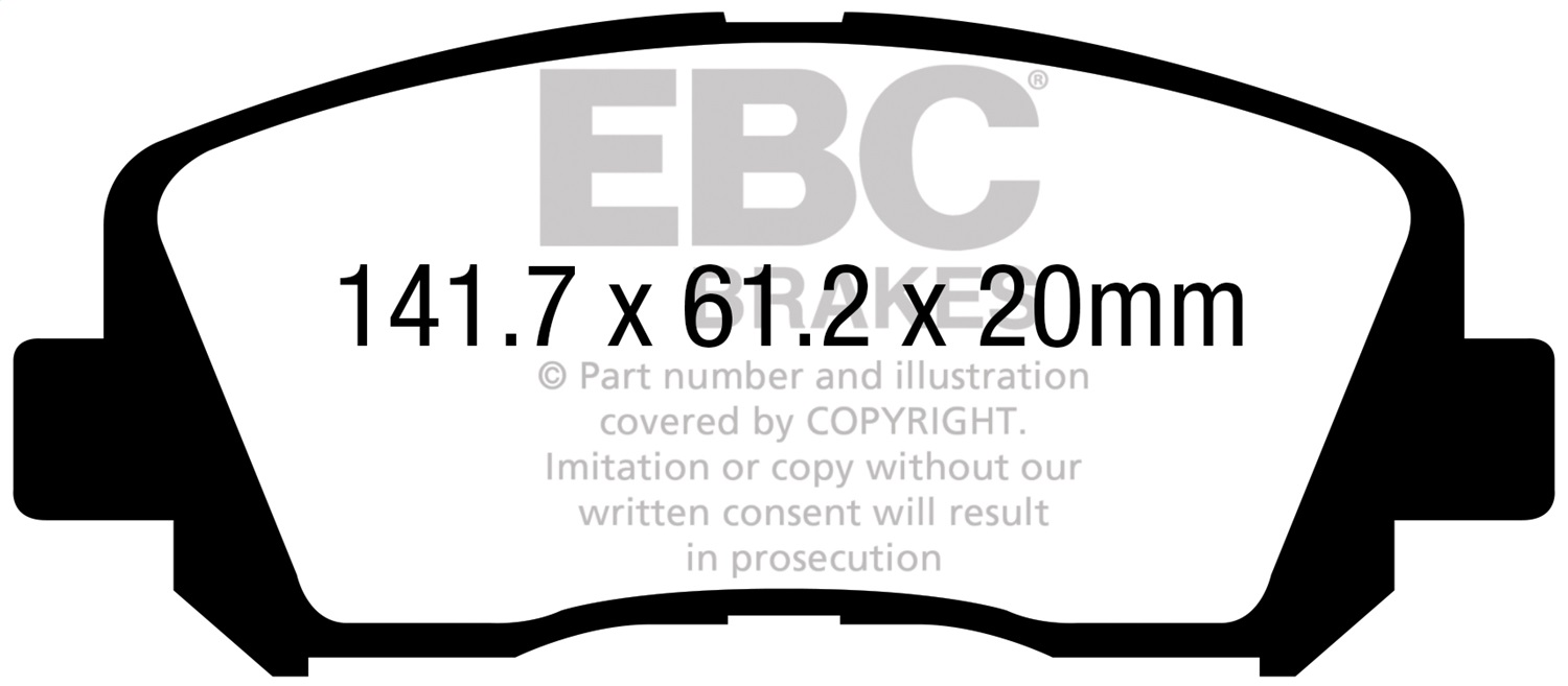 EBC Brakes UD16401 Ultimax  Brake Pads Fits 14-23 200 Cherokee Cherokee (KL)