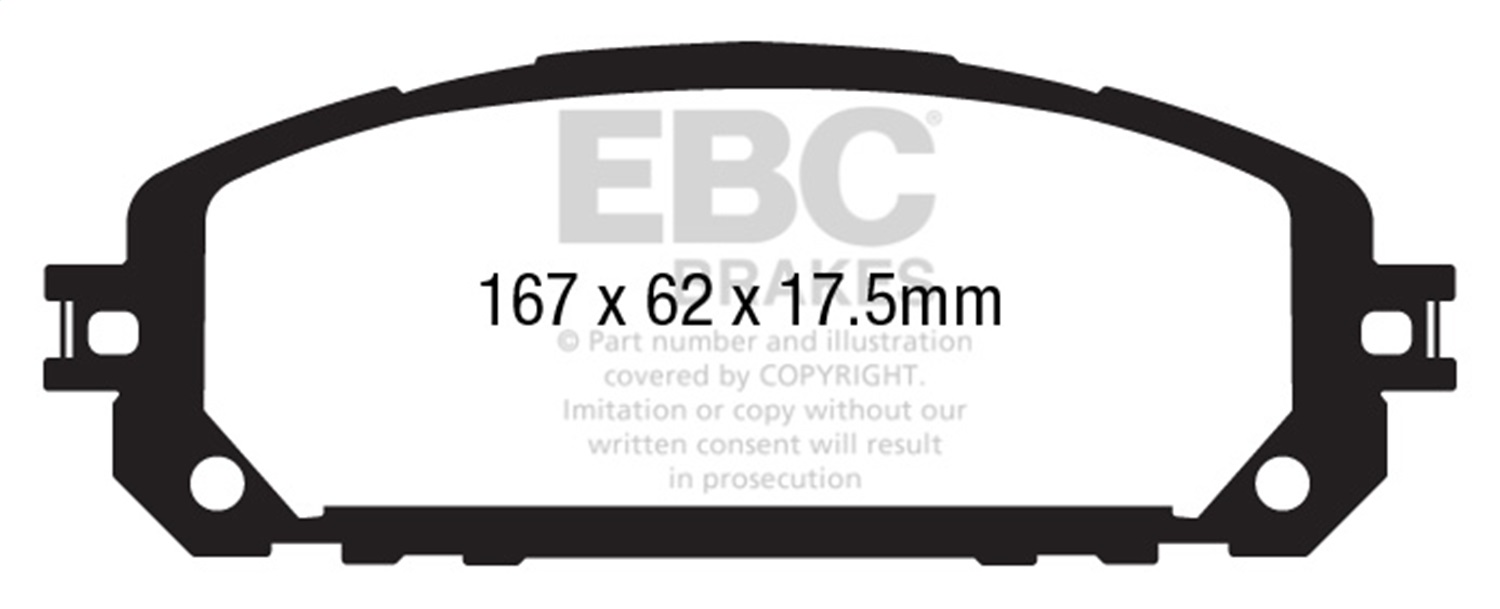 EBC Brakes UD1709 Ultimax  Brake Pads Fits 14-23 Cherokee Cherokee (KL)