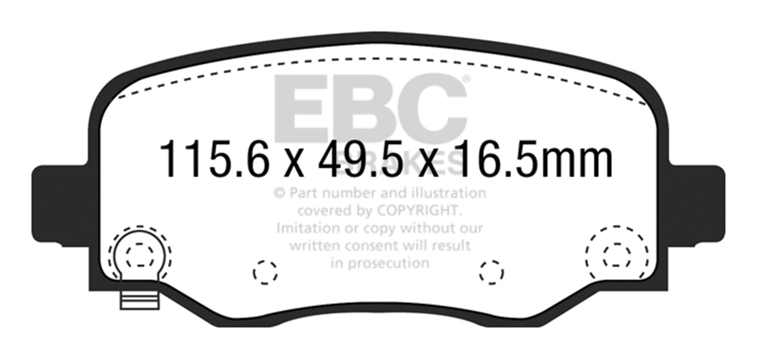 EBC Brakes UD1734 Ultimax  Brake Pads Fits 14-23 200 Cherokee Cherokee (KL)