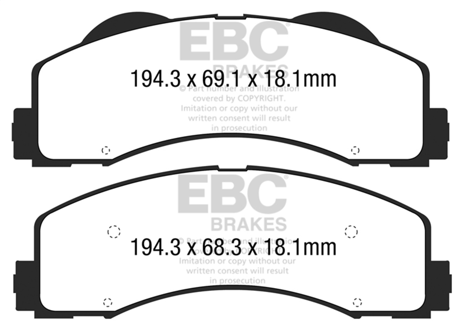 EBC Brakes UD1770 Ultimax  Brake Pads Fits 15-20 F-150