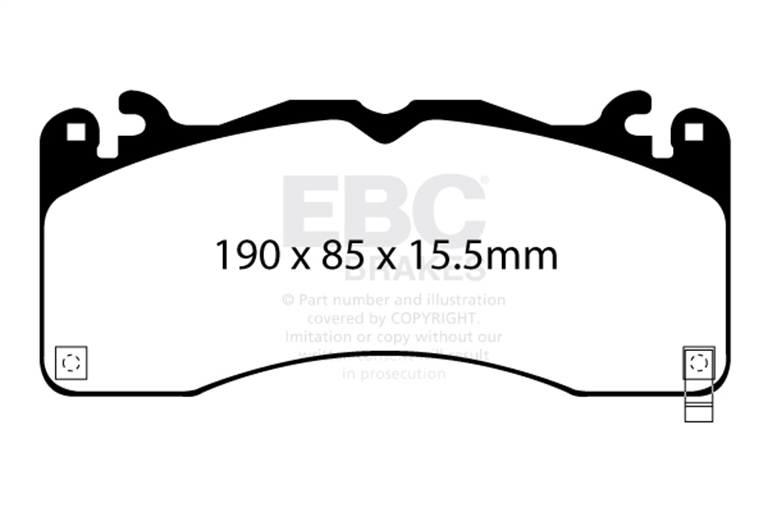 EBC Brakes DP43040R Yellowstuff Street And Track Brake Pads Fits 15-23 Mustang