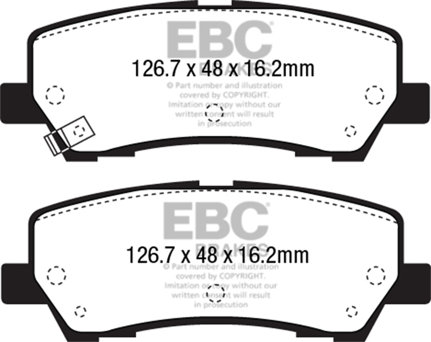 EBC Brakes UD1810 Ultimax  Brake Pads Fits 15-23 Mustang