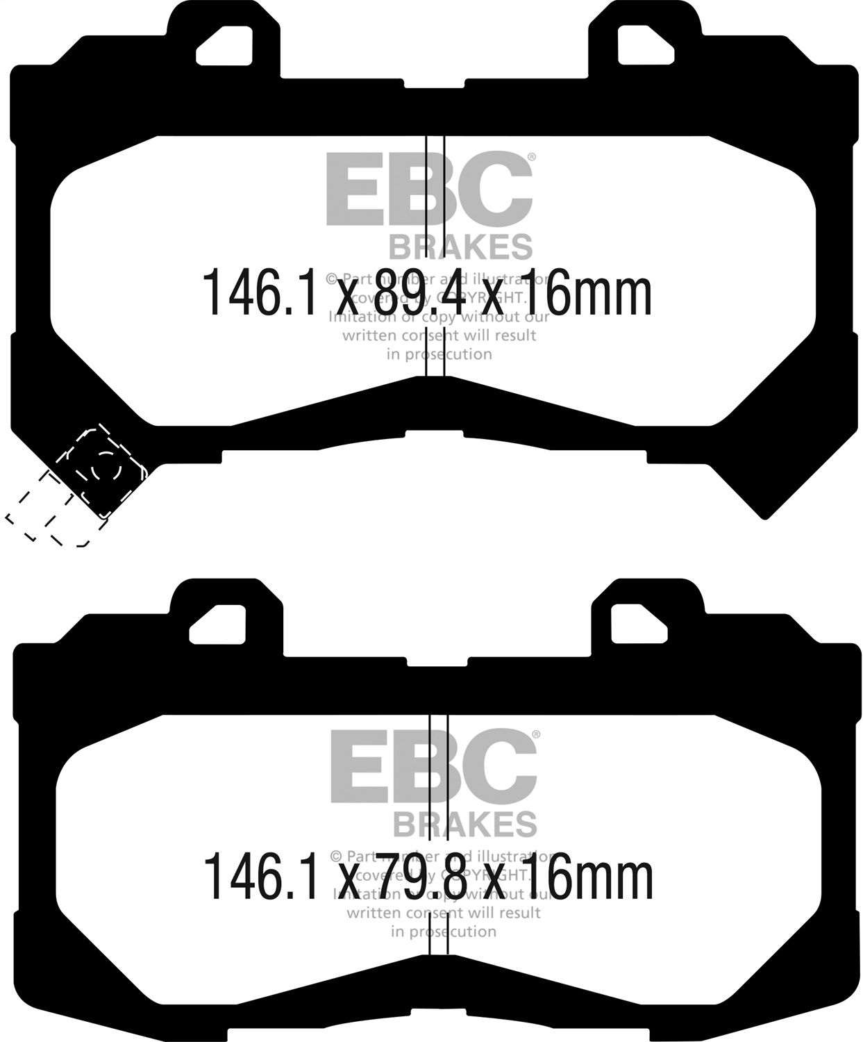 EBC DP43044R Yellowstuff Pads - Front