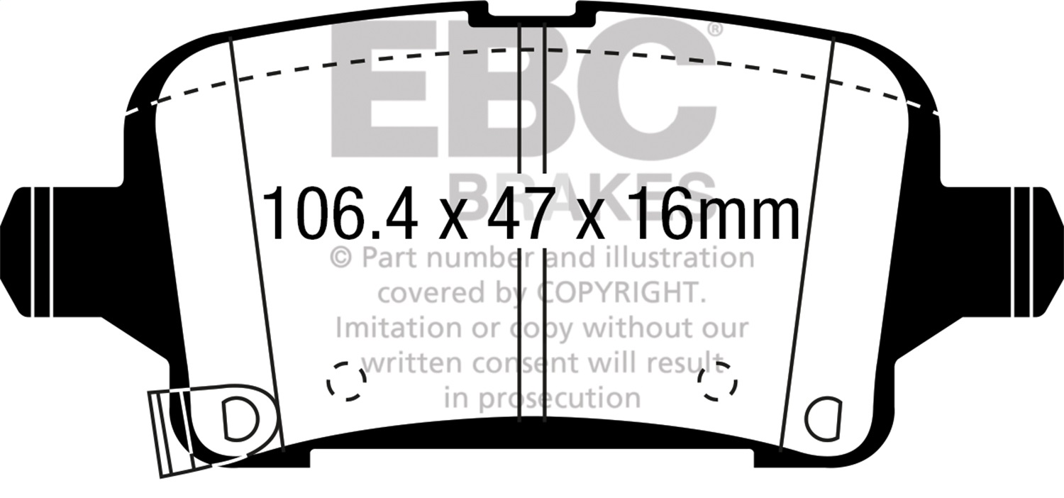 EBC Brakes UD1857 Ultimax  Brake Pads