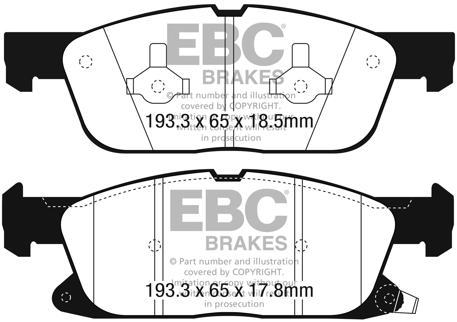 EBC Brakes UD18181 Ultimax  Brake Pads Fits 17-18 Continental MKZ