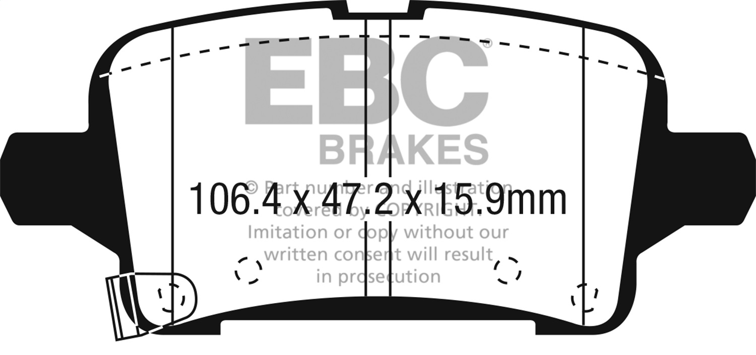 EBC Brakes UD1915 Ultimax  Brake Pads Fits 16-22 Malibu