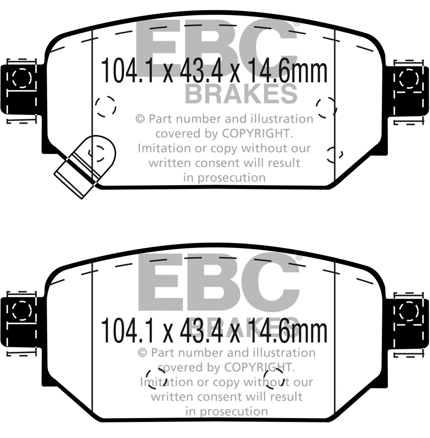 EBC Brakes UD2042 Ultimax  Brake Pads Fits 17-19 3