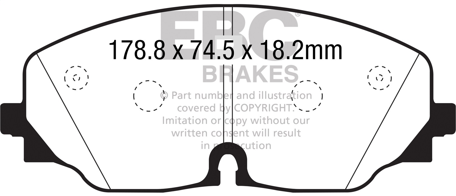 EBC Brakes UD2074 Ultimax  Brake Pads Fits 18-23 Atlas Atlas Cross Sport