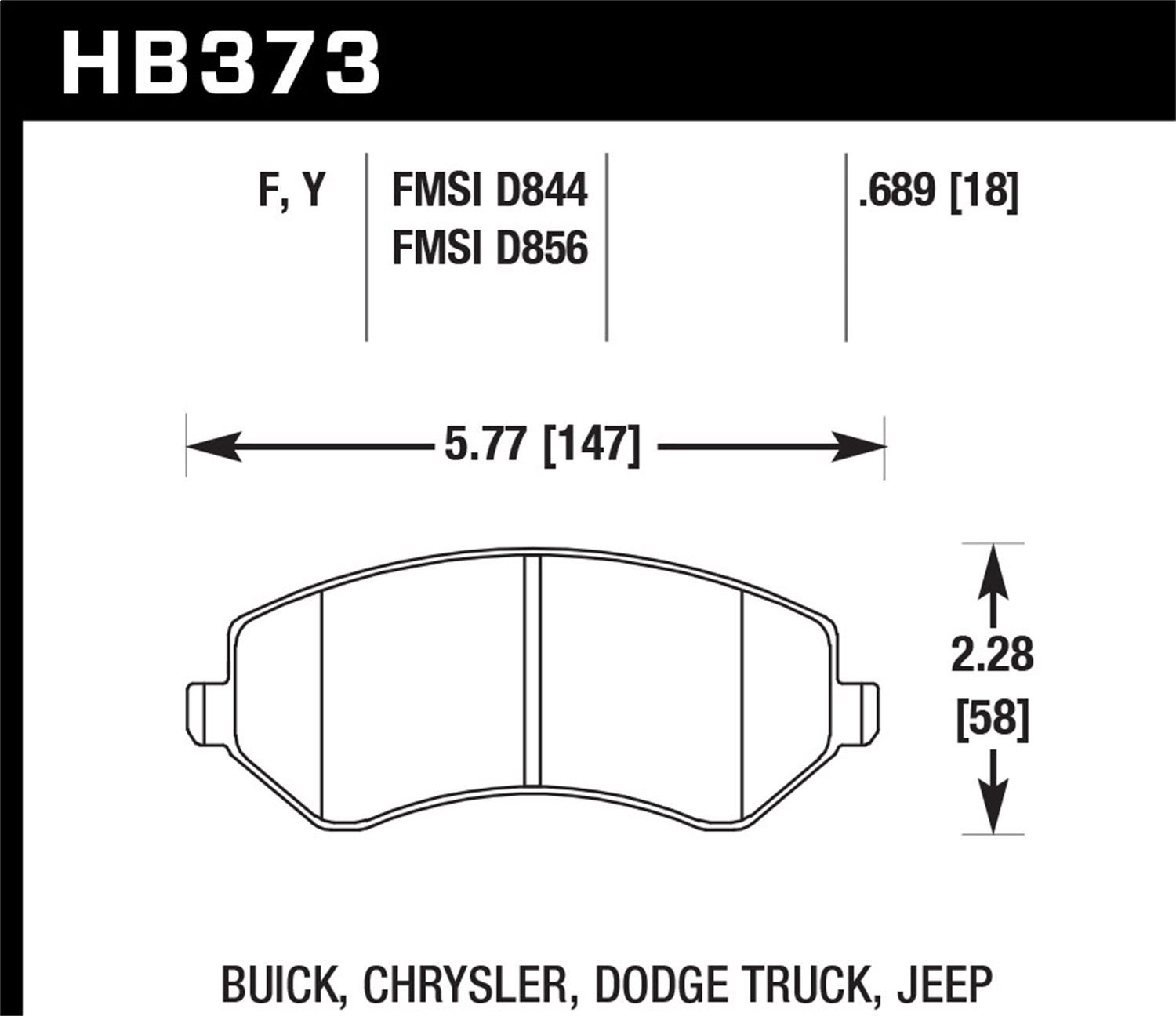 Hawk Performance HB373F.689 HPS Disc Brake Pad