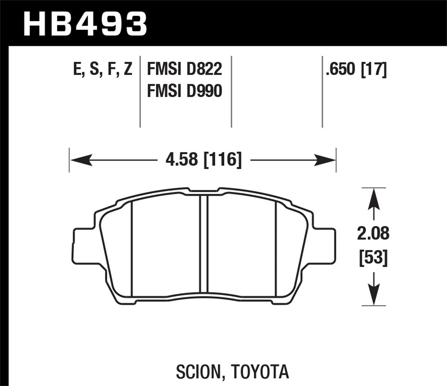 Hawk Performance HB493F.650 HPS Disc Brake Pad