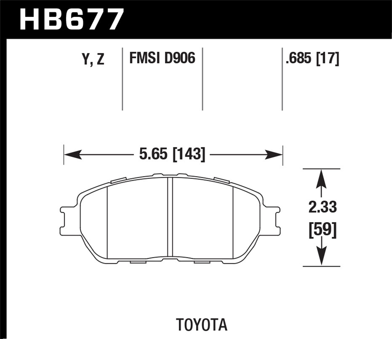 Hawk Performance HB677Z.685 Performance Ceramic Disc Brake Pad