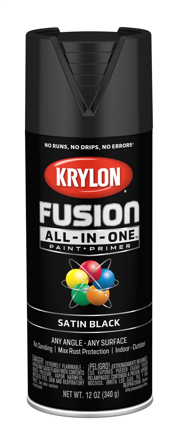 Krylon 2732 Krylon Fusion All In One Paint Primer   2732 Fusion Satin Black 