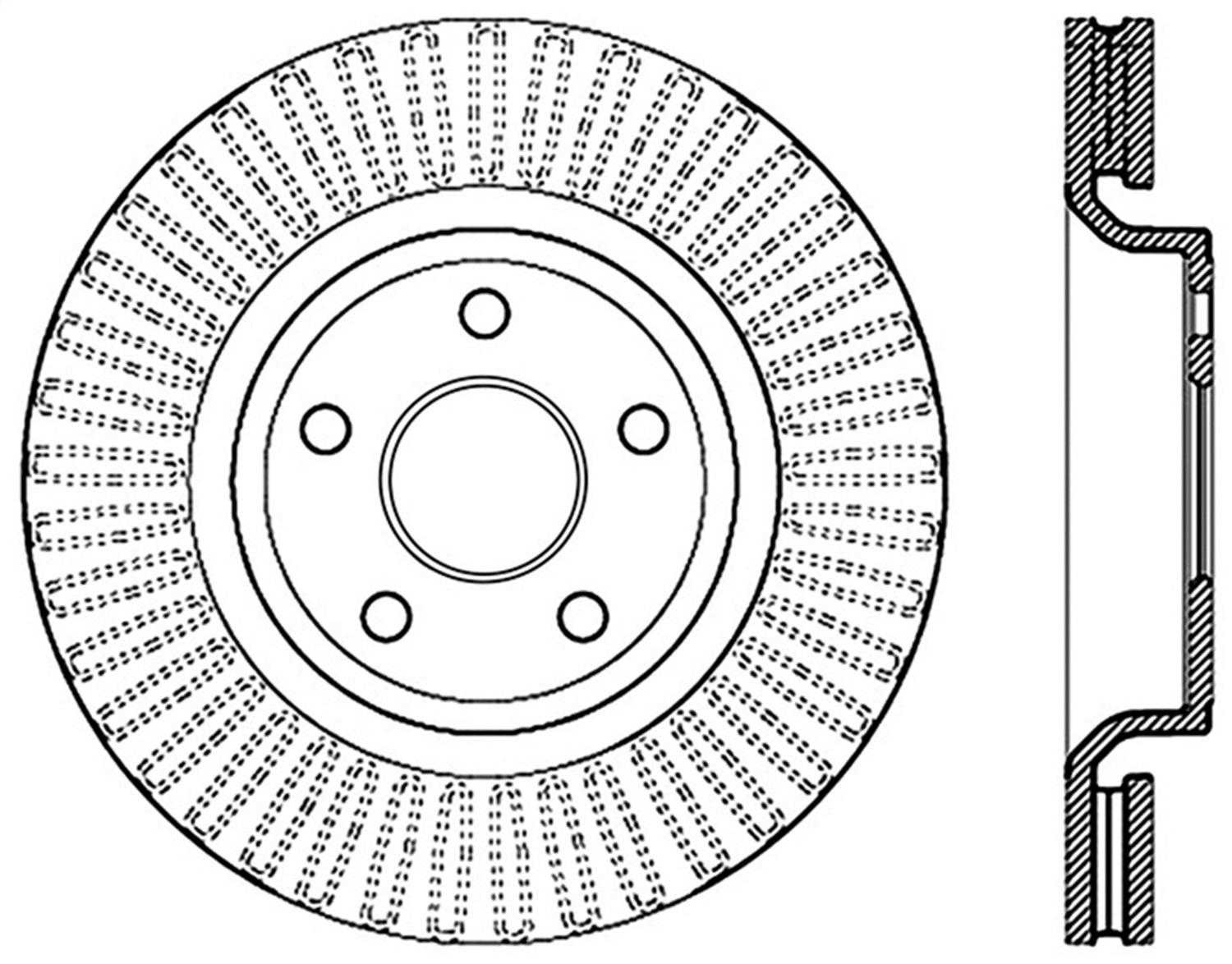 StopTech 126.58008SL Sport Slotted Disc Brake Rotor