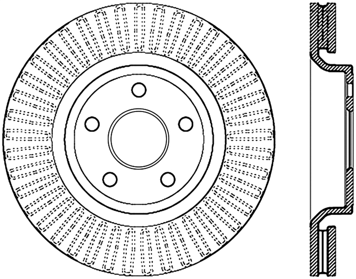 StopTech 126.58008SR Sport Slotted Disc Brake Rotor