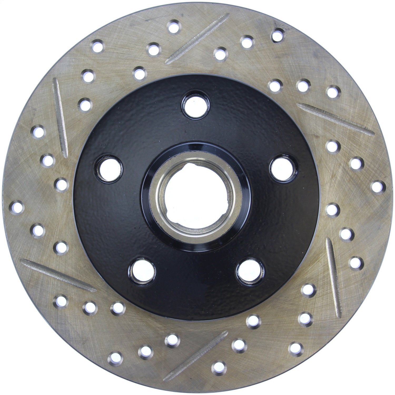 StopTech 127.33035R Sport Cross-Drilled And Slotted Disc Brake Rotor