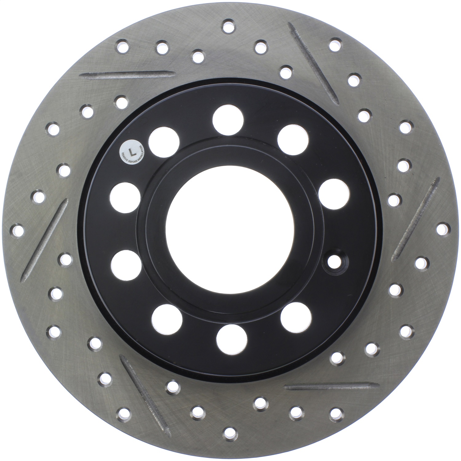 StopTech 127.33135L Sport Cross-Drilled And Slotted Disc Brake Rotor