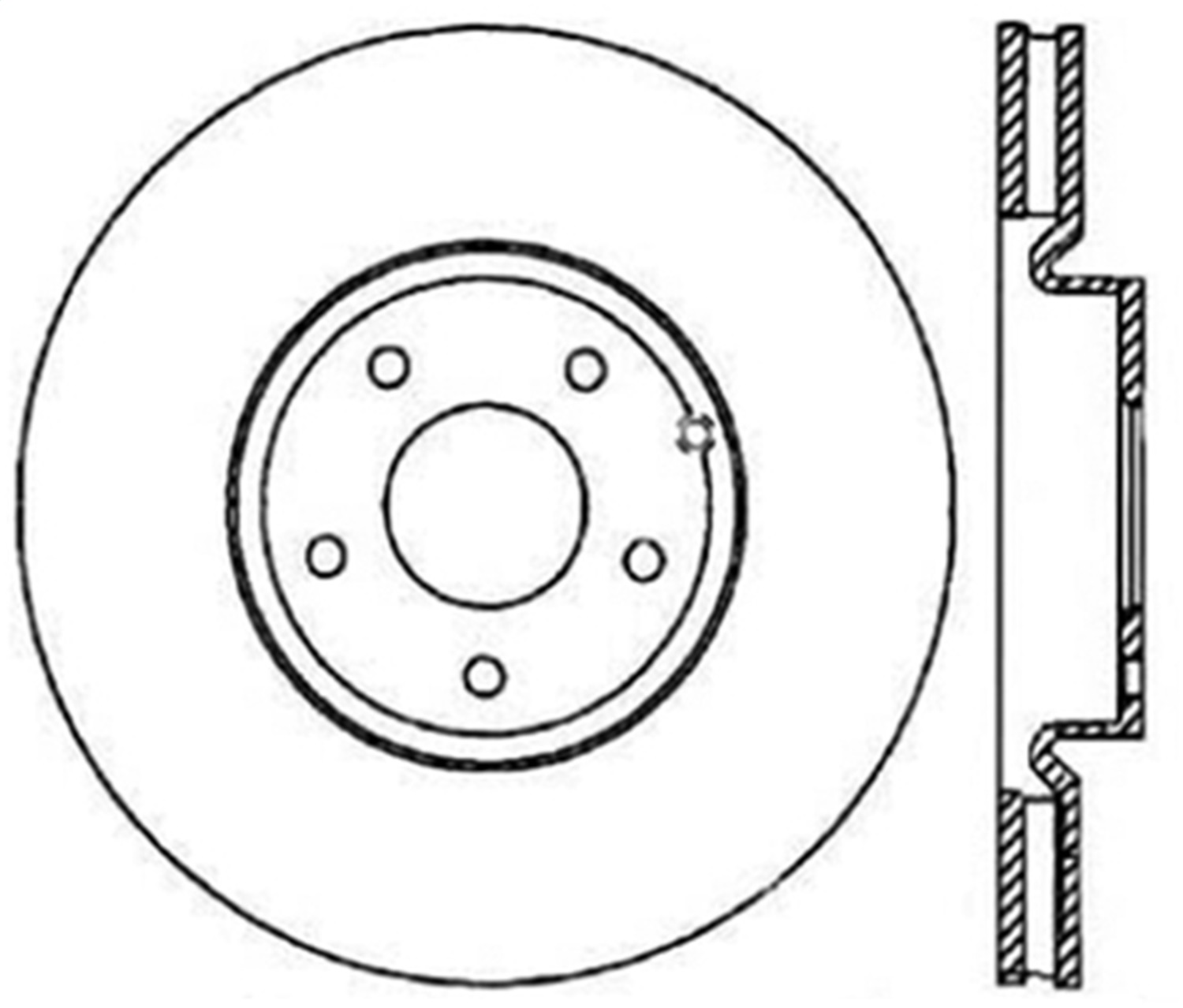 StopTech 127.42079R Sport Cross-Drilled And Slotted Disc Brake Rotor