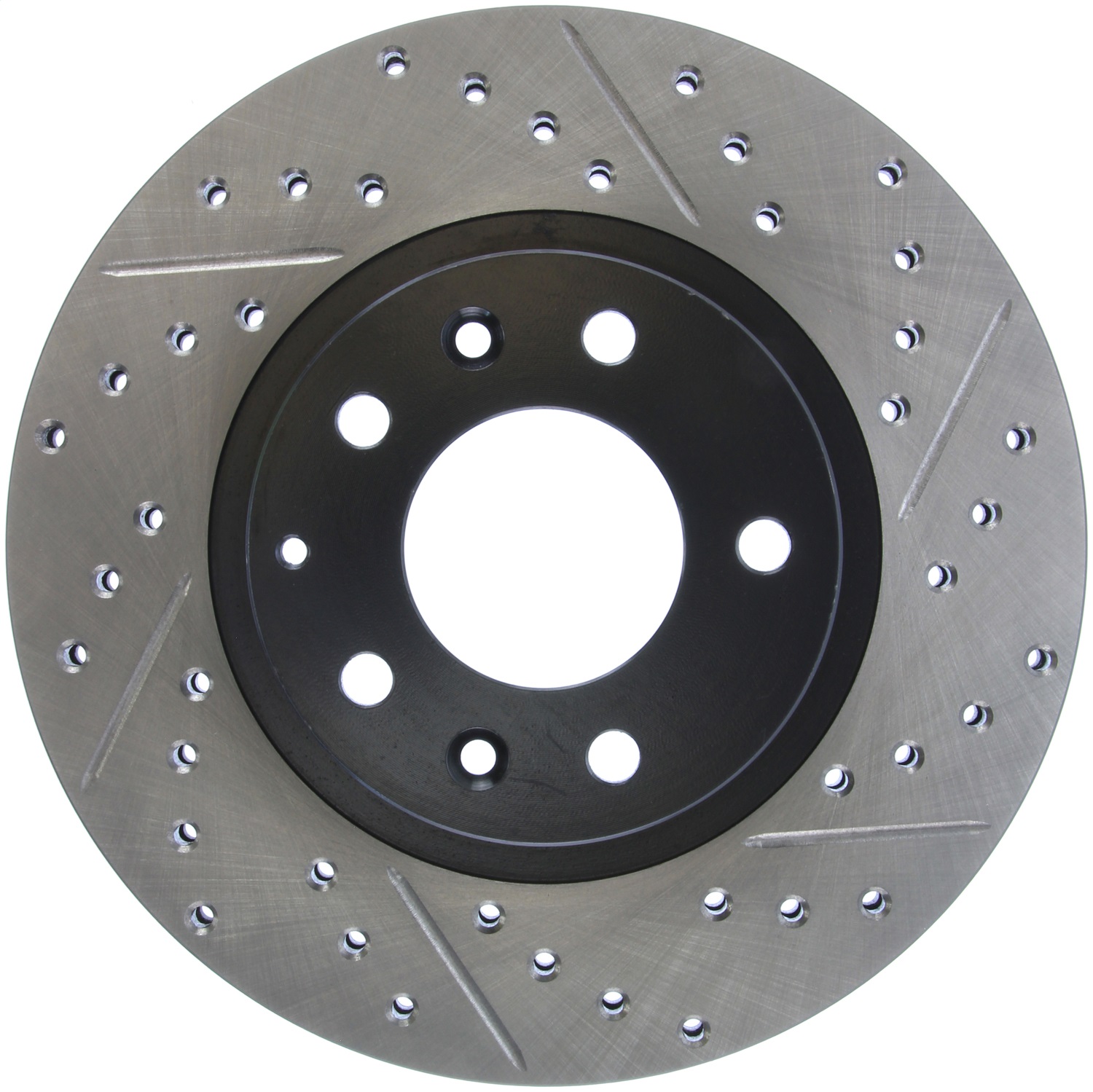 StopTech 127.45075L Sport Cross-Drilled And Slotted Disc Brake Rotor