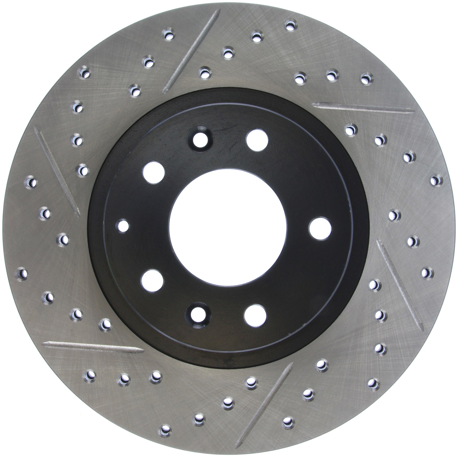 StopTech 127.45075R Sport Cross-Drilled And Slotted Disc Brake Rotor