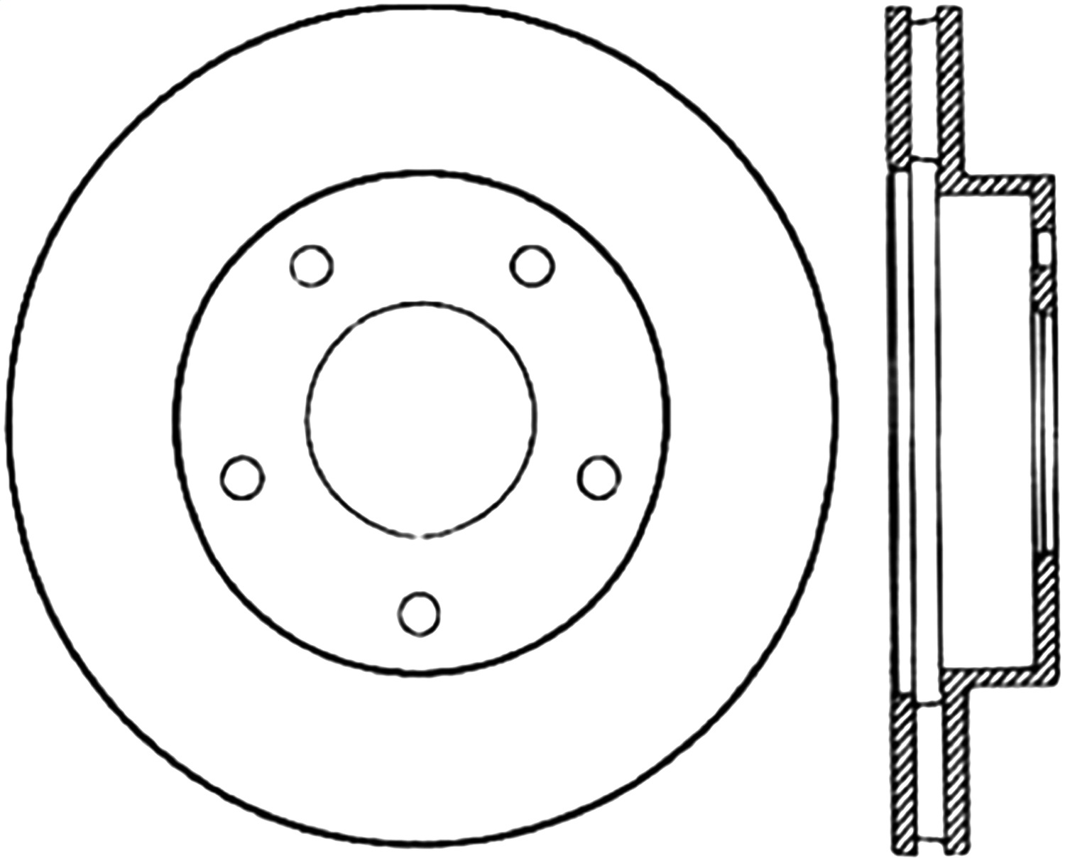 StopTech 127.62005L Sport Cross-Drilled And Slotted Disc Brake Rotor