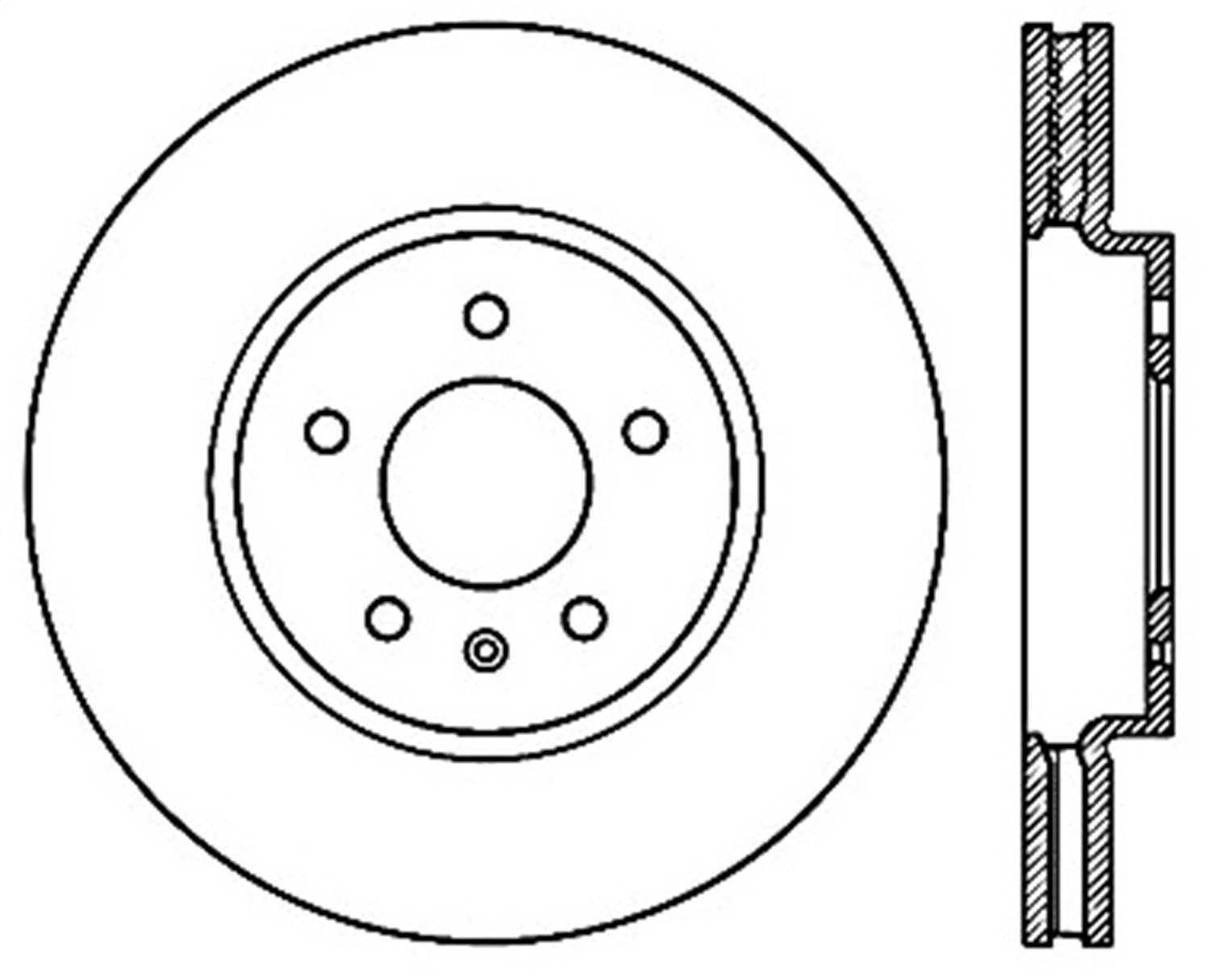 StopTech 127.62117L Sport Cross-Drilled And Slotted Disc Brake Rotor Fits Cobalt