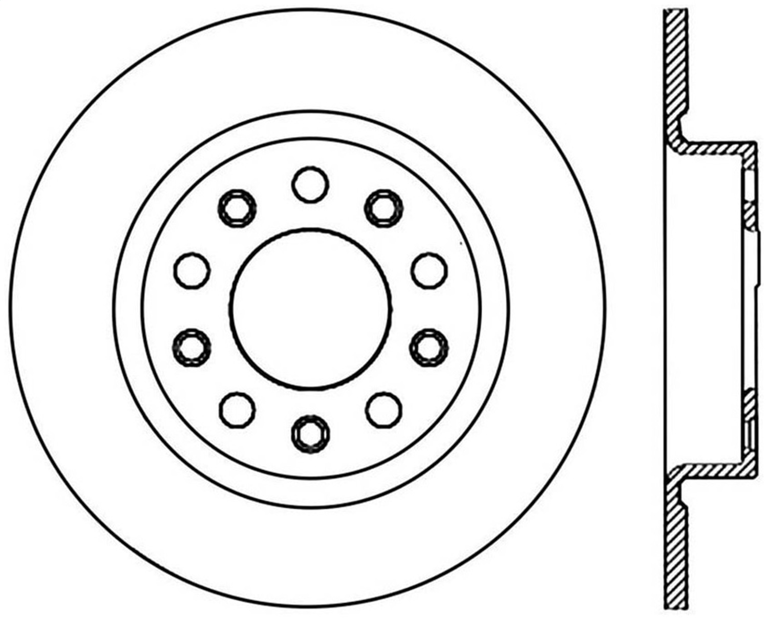 StopTech 127.63077L Sport Cross-Drilled And Slotted Disc Brake Rotor Fits Dart