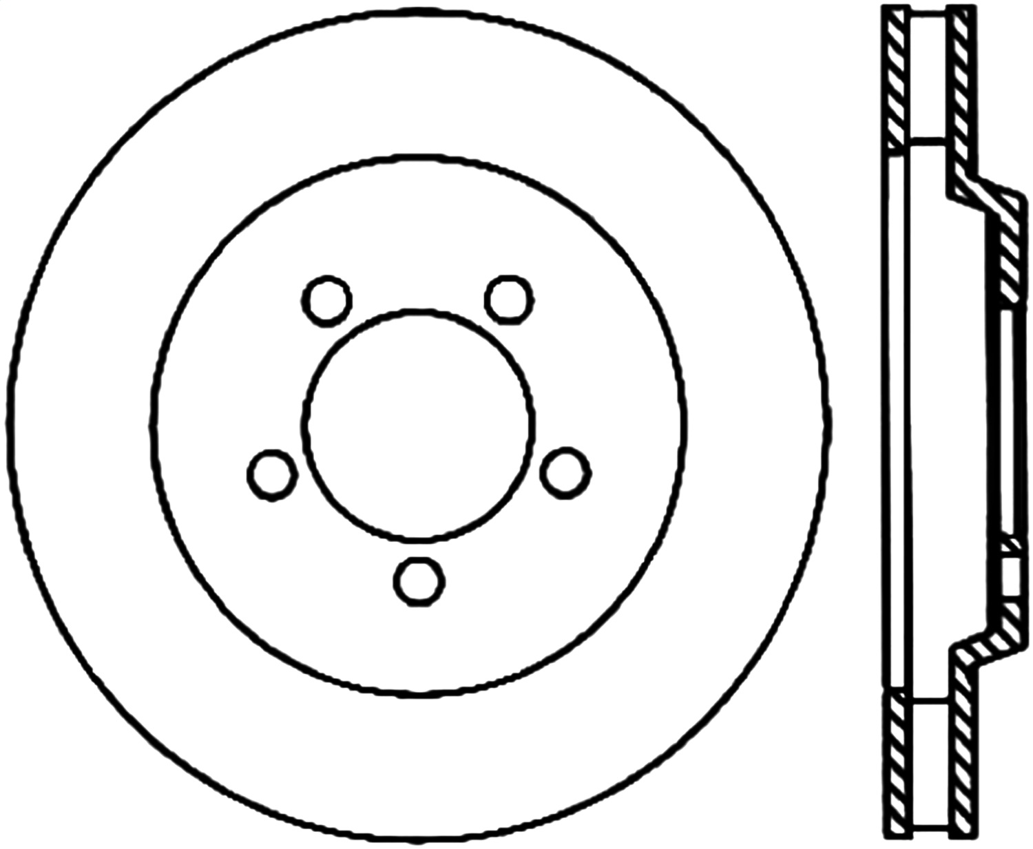 StopTech 128.61086L Sport Cross-Drilled Disc Brake Rotor Fits 05-12 Mustang