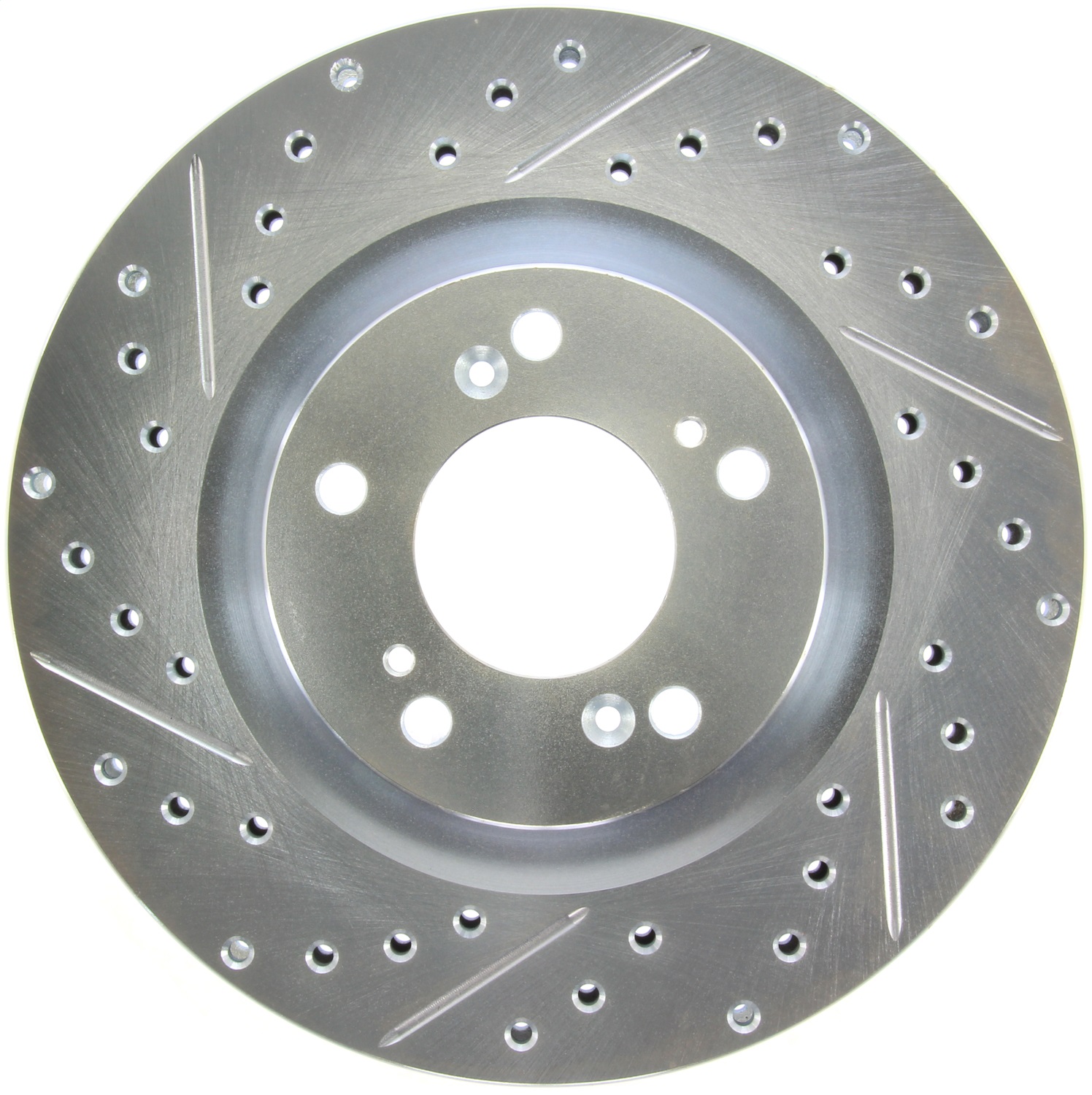 StopTech 227.40048R Select Sport Cross-Drilled And Slotted Disc Brake Rotor