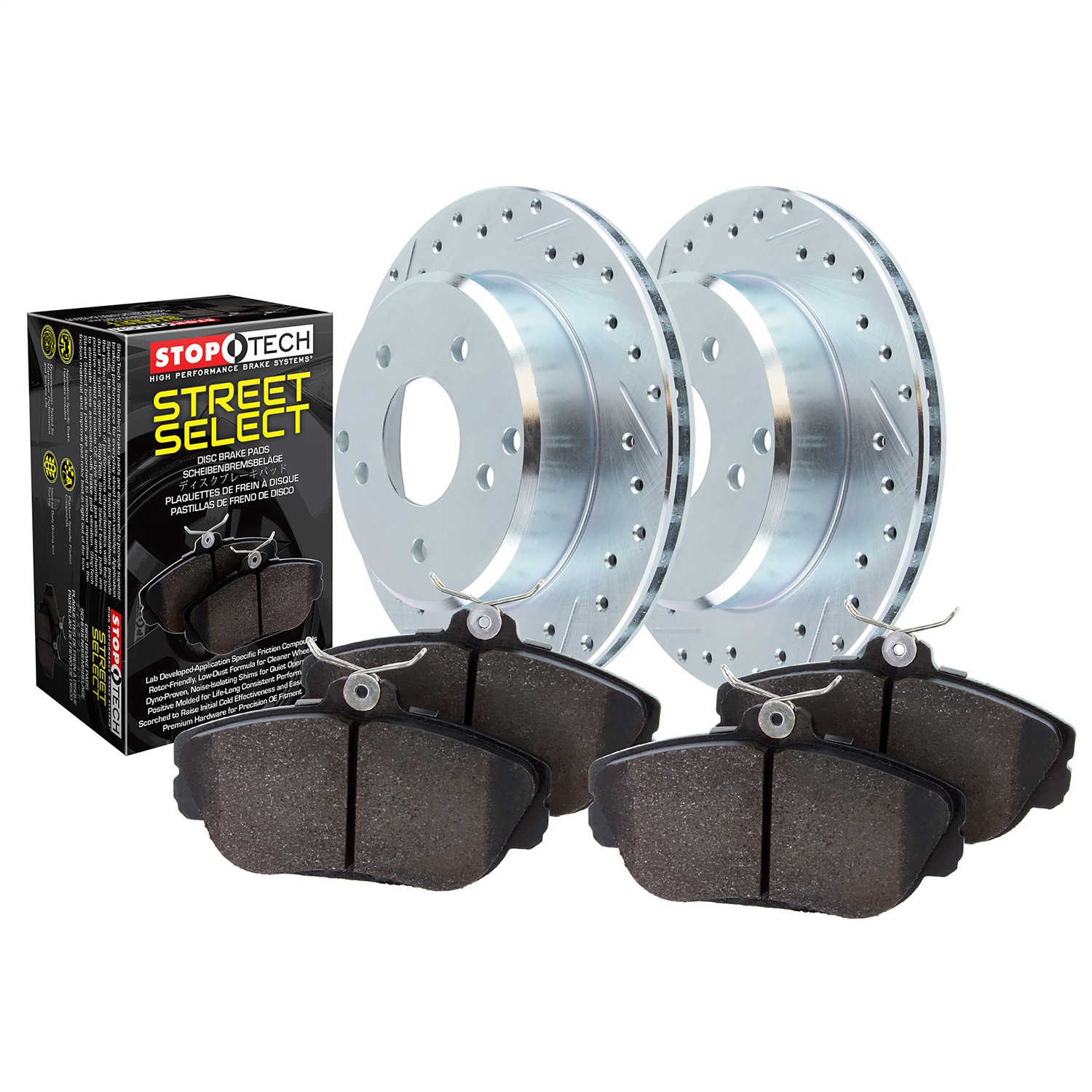 StopTech 928.47501 Select - 2 Wheel Brake Kit w/Cross-Drilled And Slotted Rotor